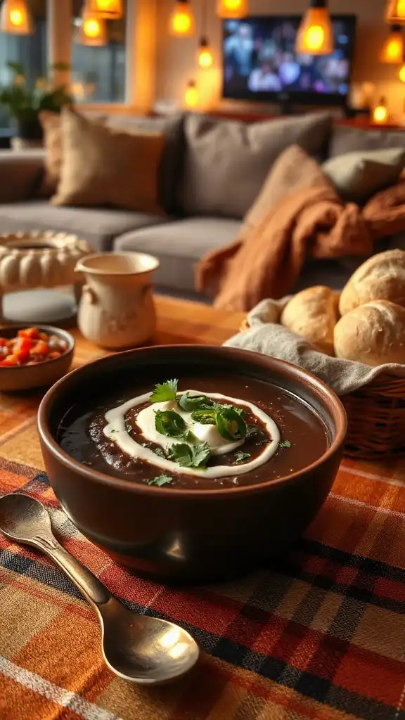 hearty spicy black bean soup