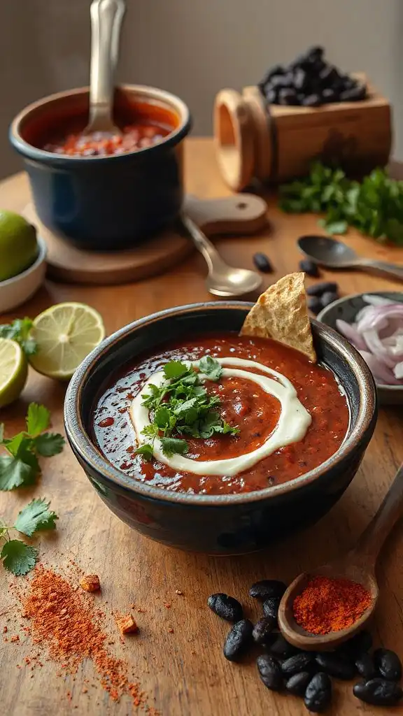 hearty spicy black bean soup