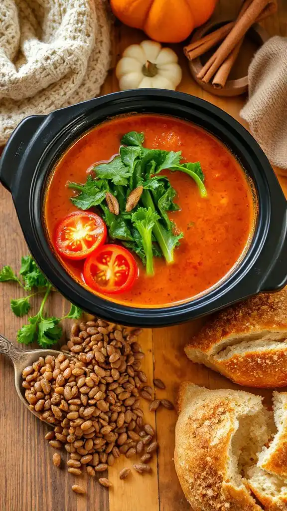 hearty spicy lentil soup