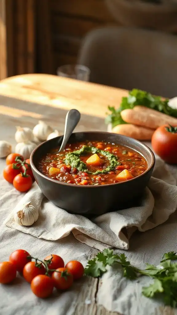hearty spicy lentil soup
