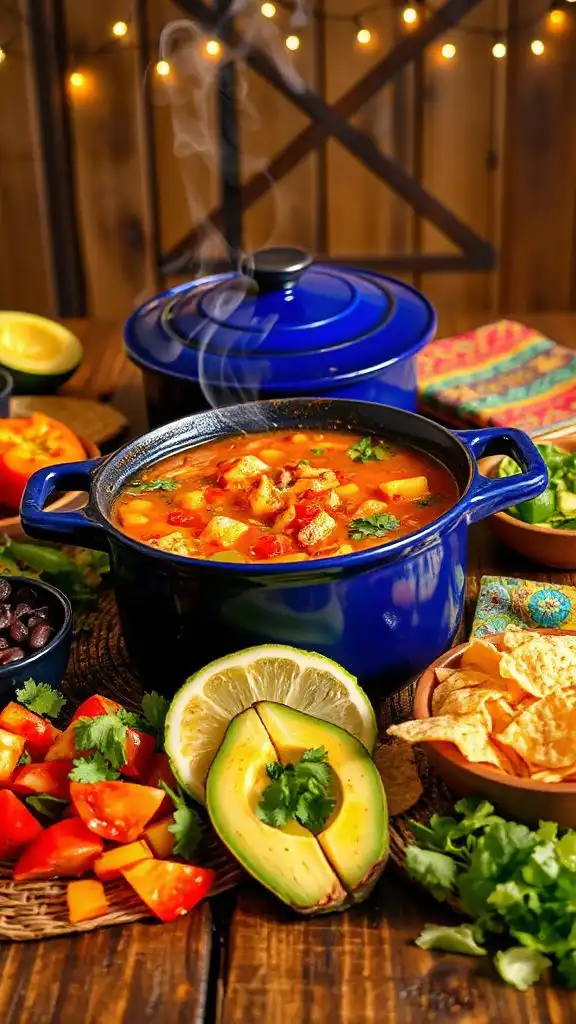 hearty spicy taco soup