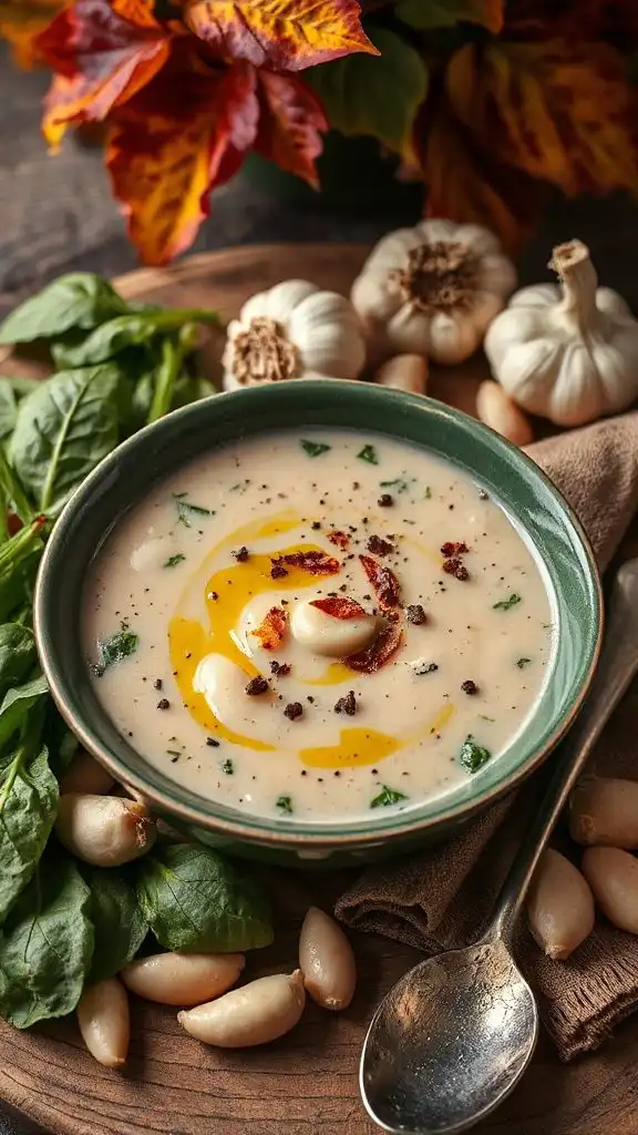 hearty spinach white bean soup