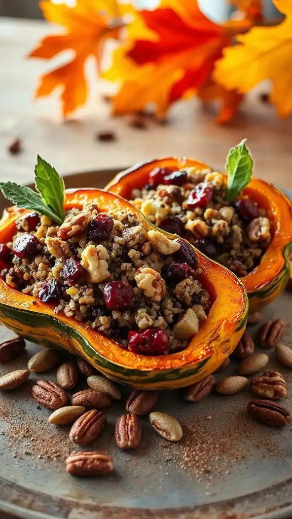 hearty stuffed acorn squash