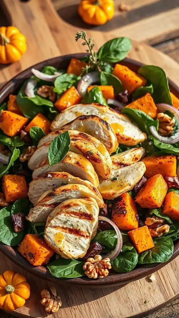 hearty sweet potato chicken salad