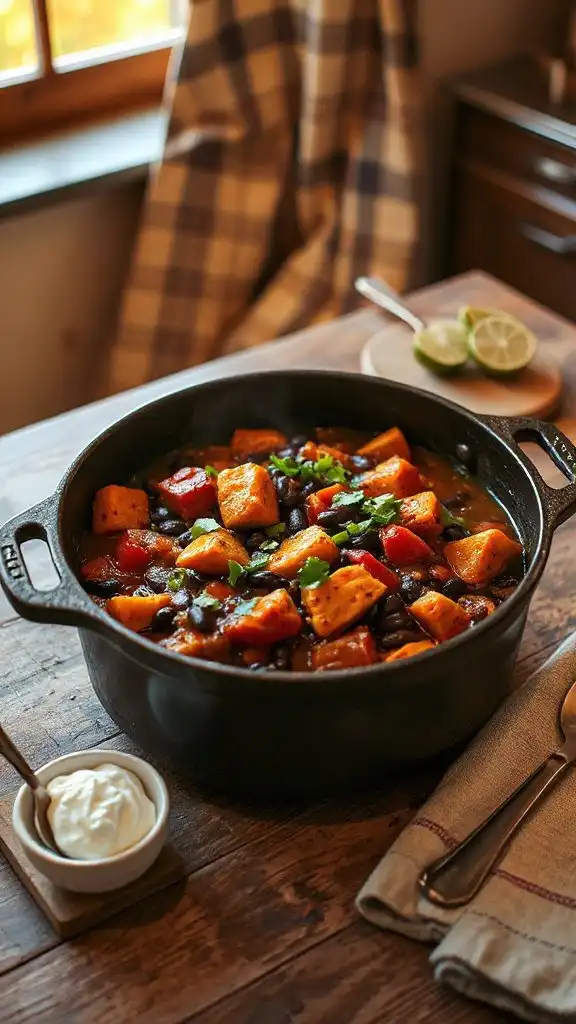 hearty sweet potato chili