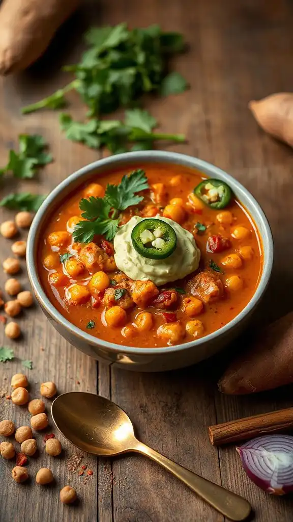hearty sweet potato chili
