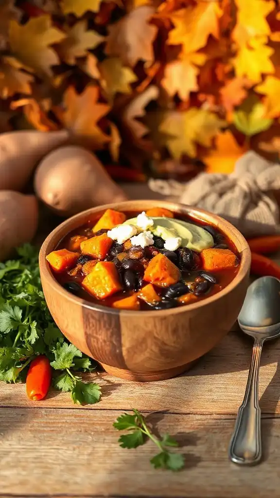 hearty sweet potato chili