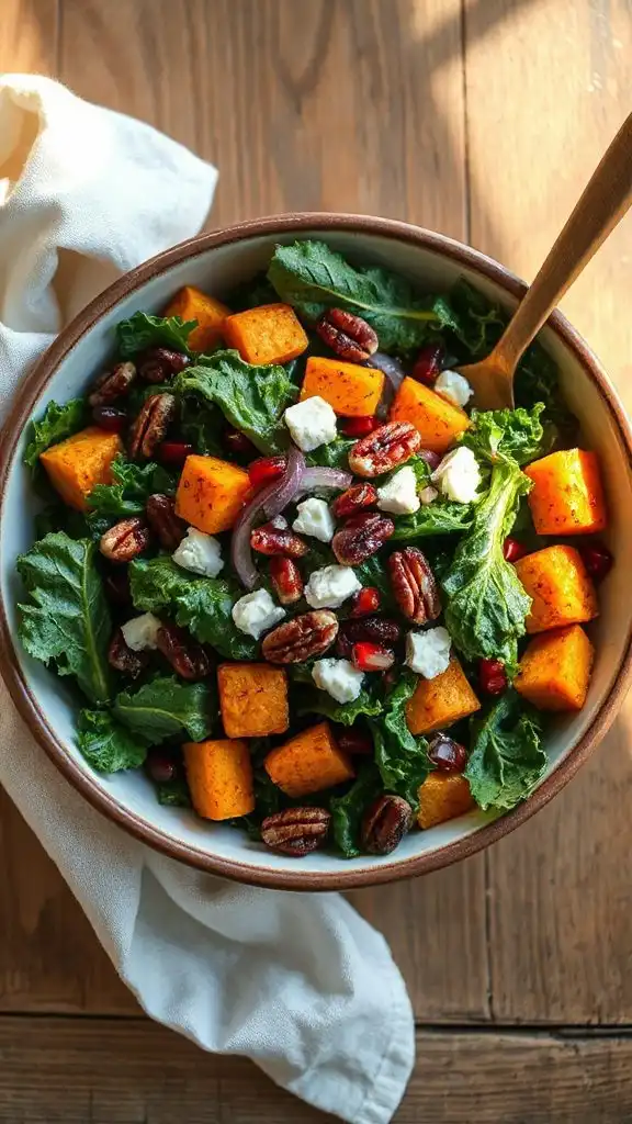hearty sweet potato kale salad