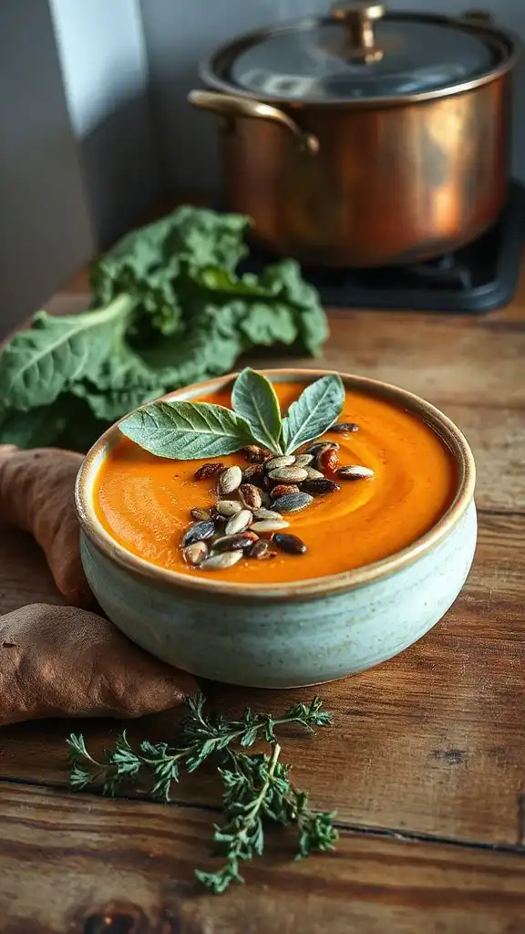 hearty sweet potato lentil soup