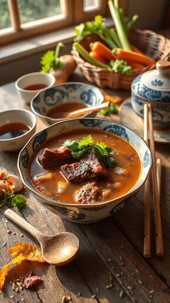 hearty taiwanese beef soup