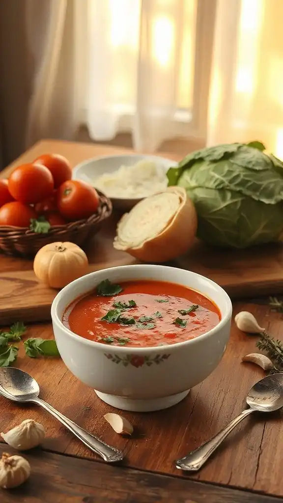 hearty tomato cabbage soup