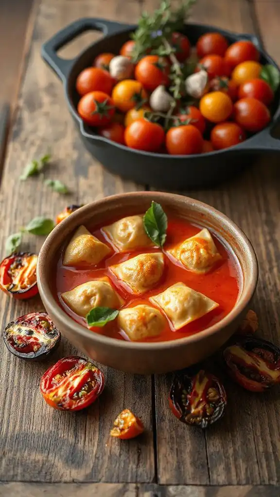 hearty tomato tortellini soup