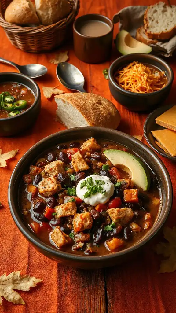 hearty turkey black bean chili