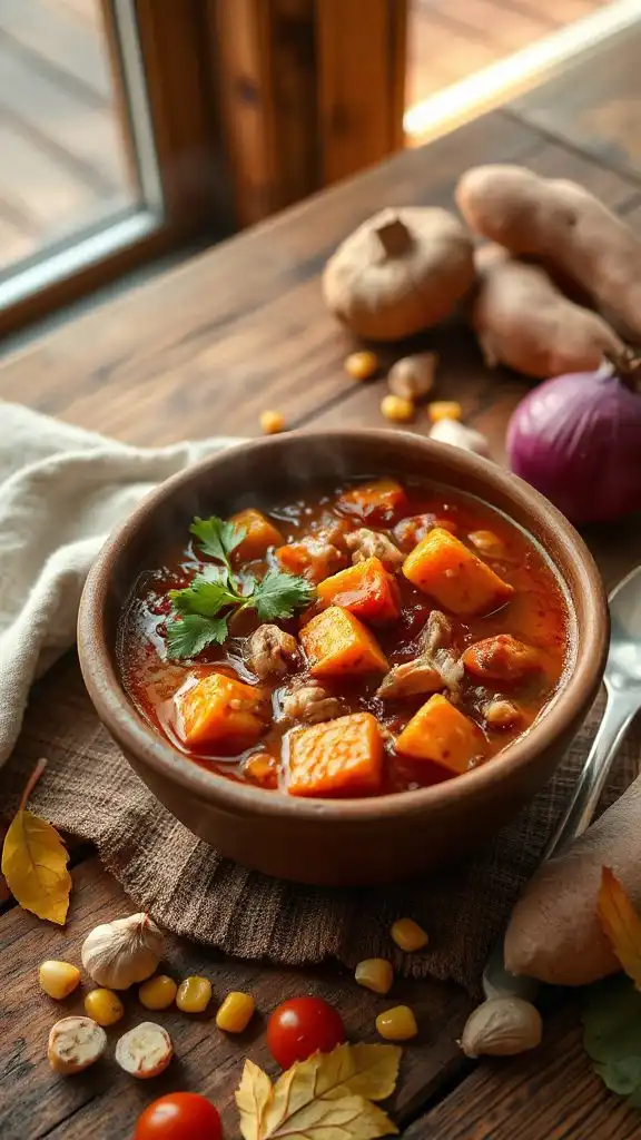 hearty turkey sweet potato chili