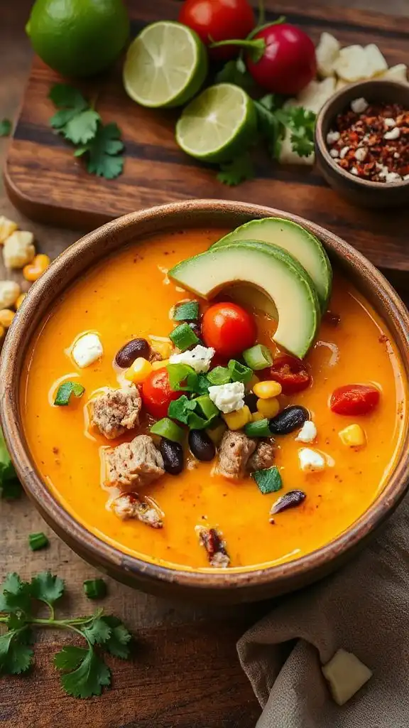 hearty turkey taco soup