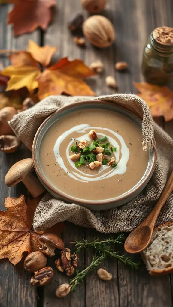 hearty vegan mushroom soup