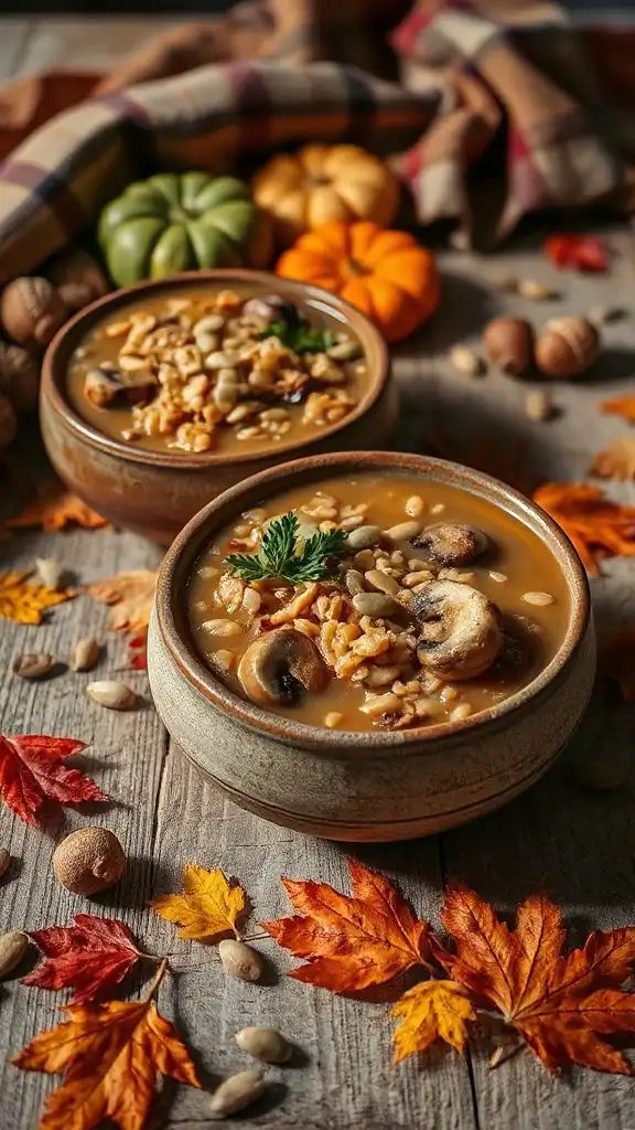 hearty vegan mushroom soup