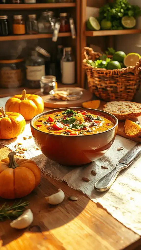 hearty vegan pumpkin chili