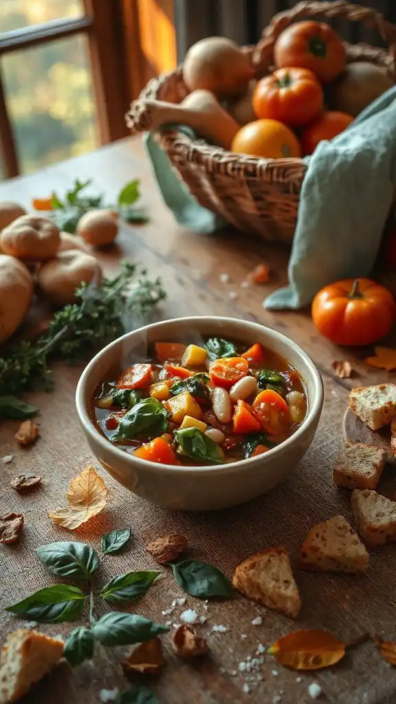 hearty vegetable minestrone soup
