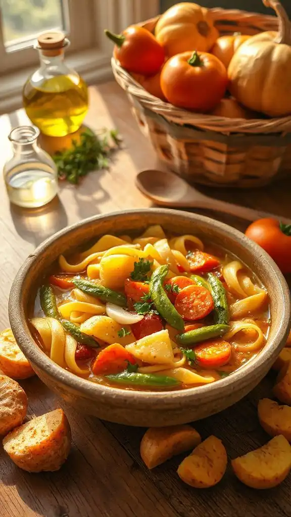 hearty vegetable noodle soup