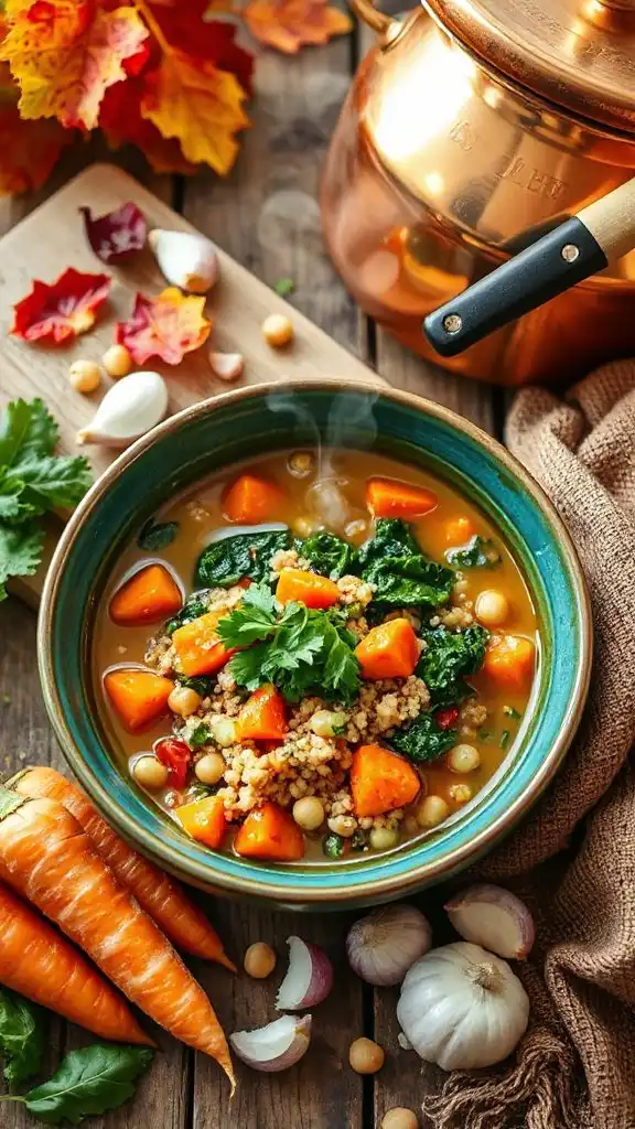 hearty vegetable quinoa soup