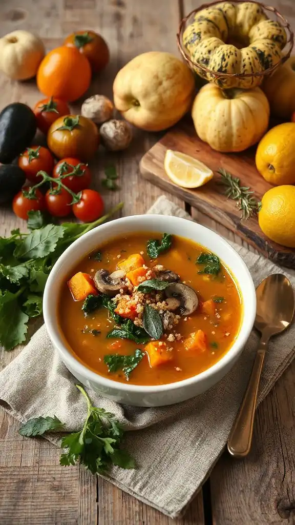 hearty vegetable quinoa soup