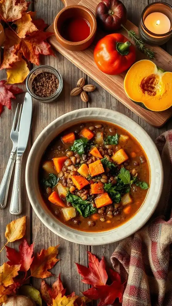 hearty vegetarian lentil soup