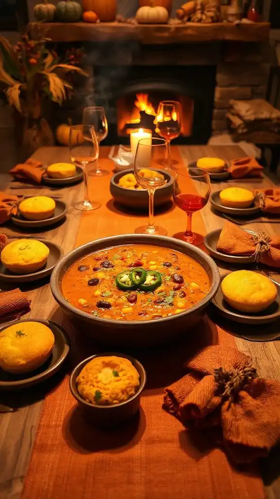 hearty vegetarian pumpkin chili