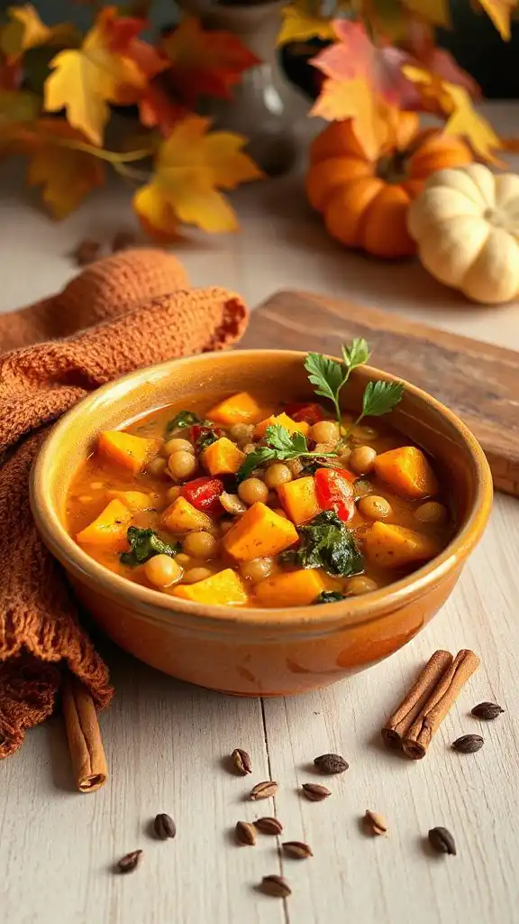 hearty vegetarian pumpkin stew