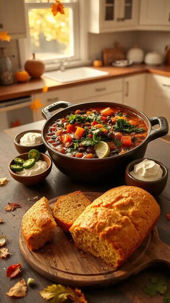 hearty warming vegan chili