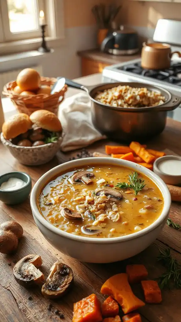 hearty wild rice soup