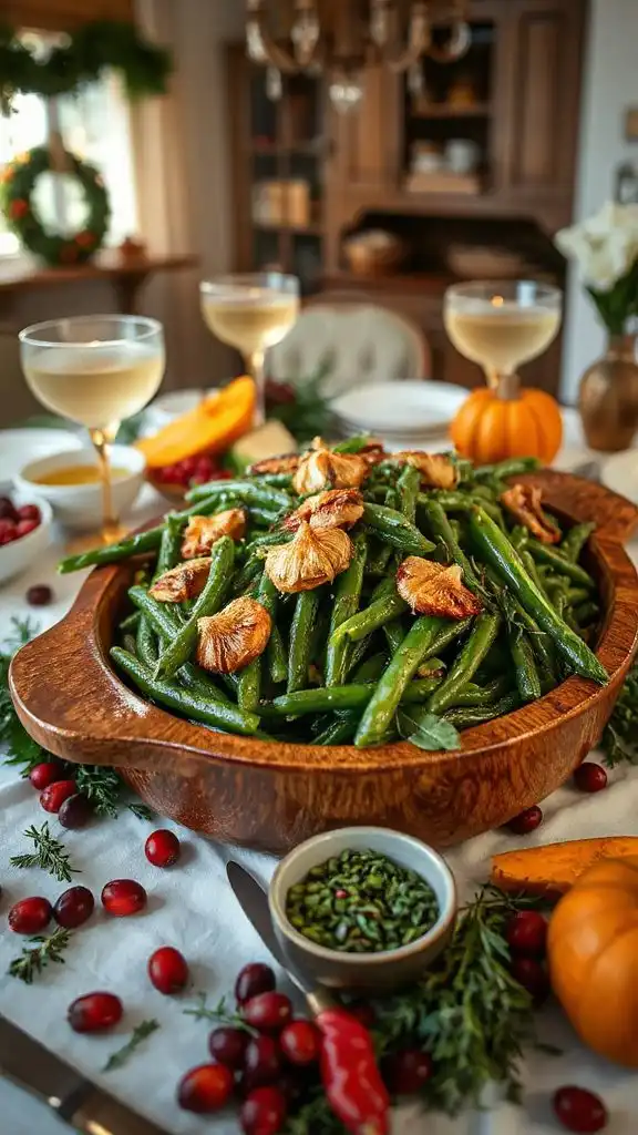 herb infused green bean casserole