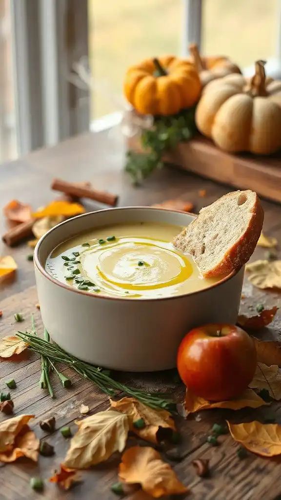 herb infused potato leek soup