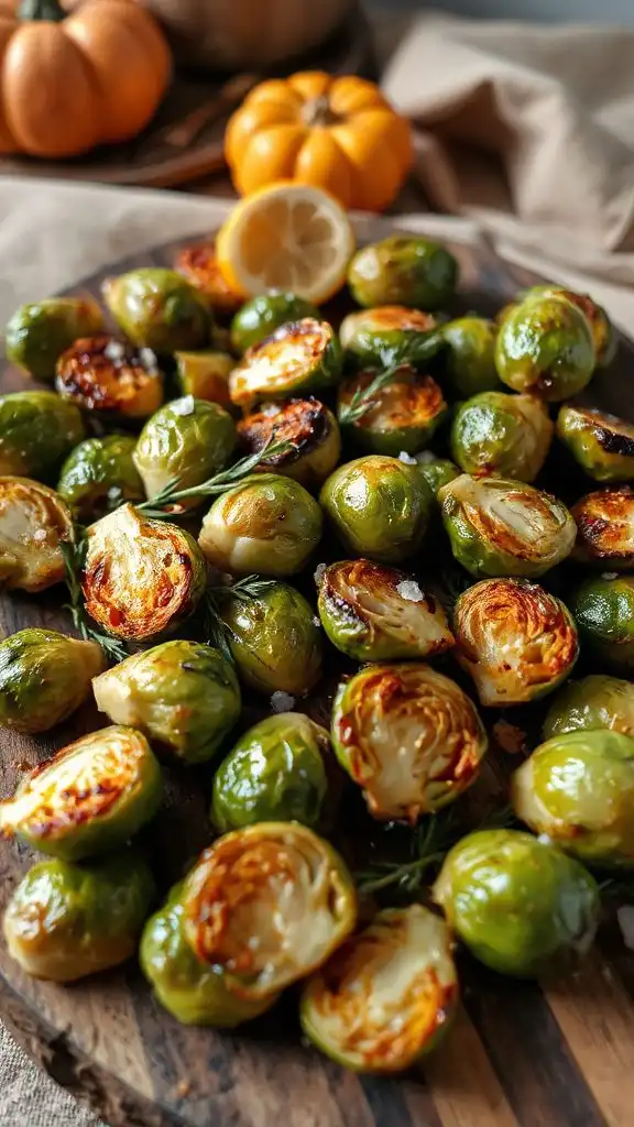 herb infused roasted brussels sprouts