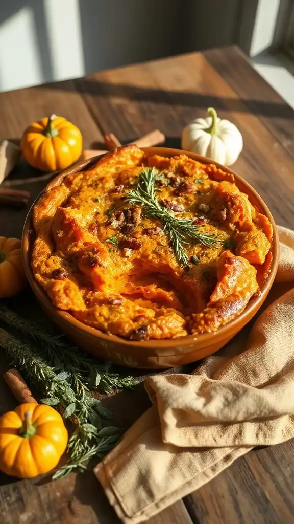 herb infused sweet potato casserole
