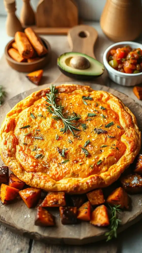 herb infused sweet potato frittata
