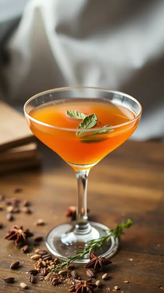 herbal spiced carrot martini