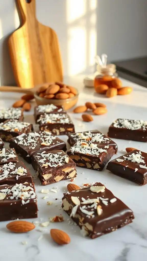 homemade almond joy bars