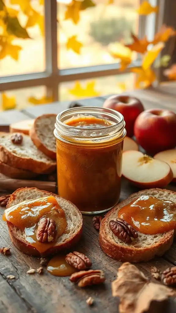homemade spiced maple apple butter