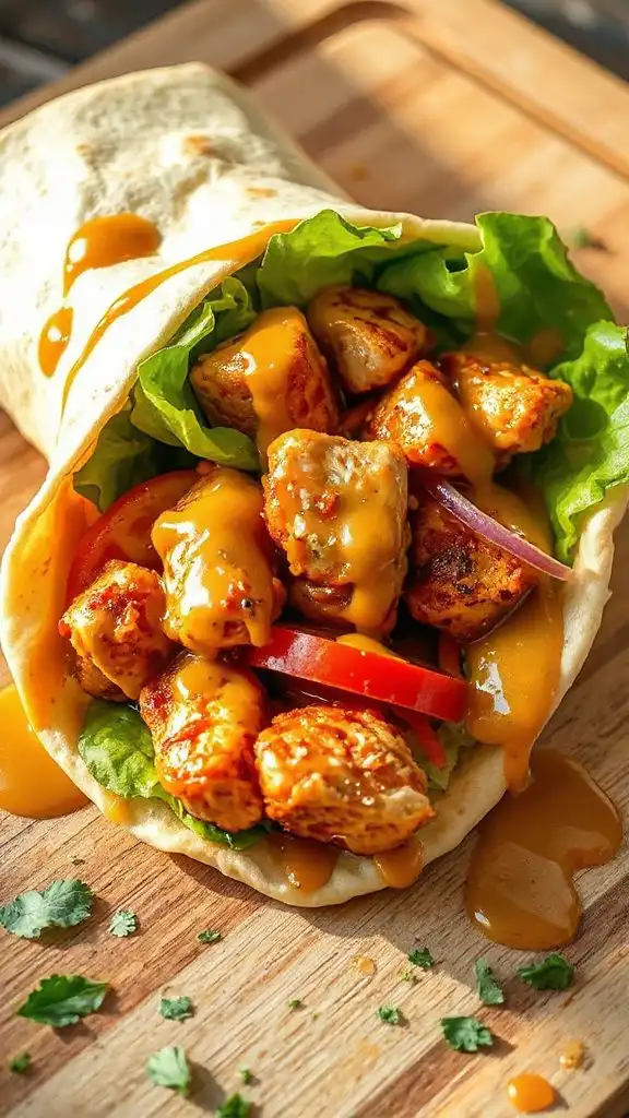 honey mustard chicken wrap