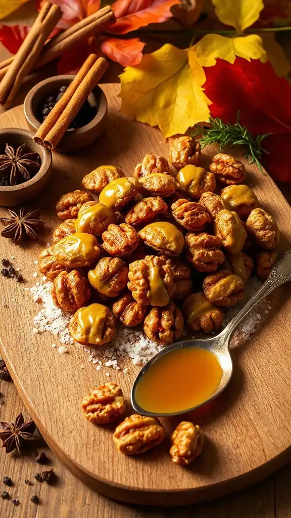 honey mustard walnut snack