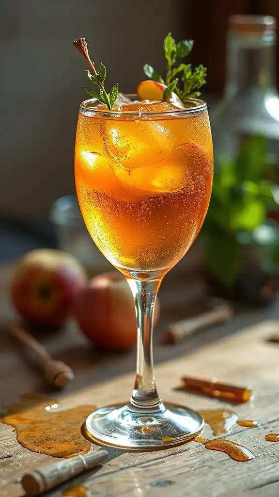 honeyed sorrel apple cocktail