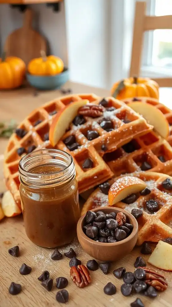 indulgent chocolate cinnamon waffles
