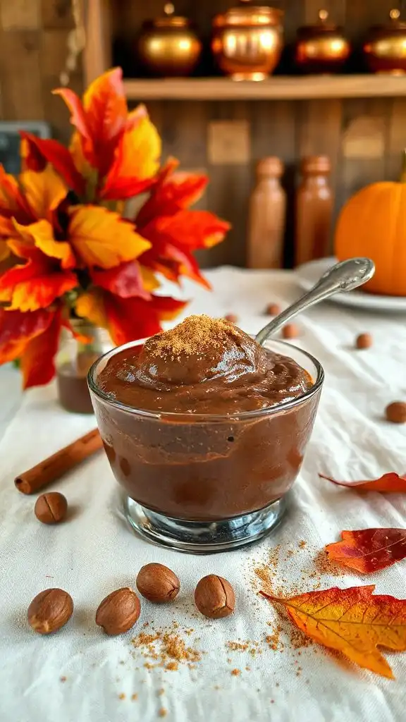 indulgent chocolate hazelnut pudding