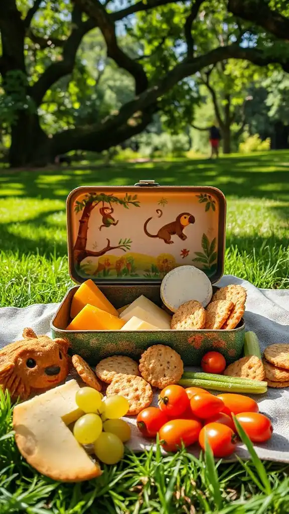 jungle themed cheese snack