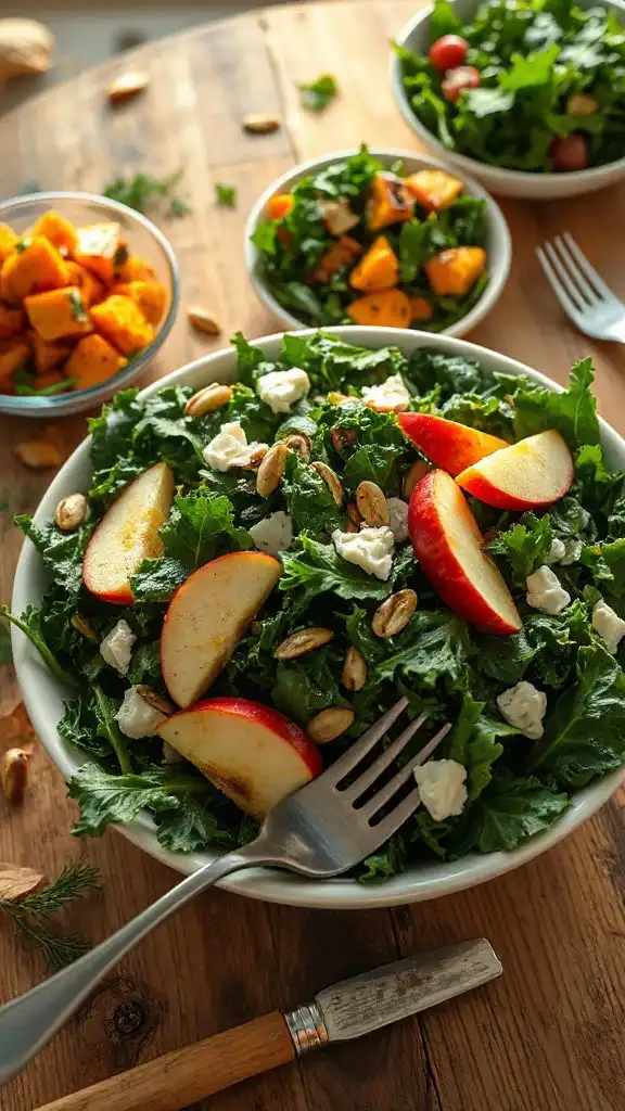 kale apple maple vinaigrette