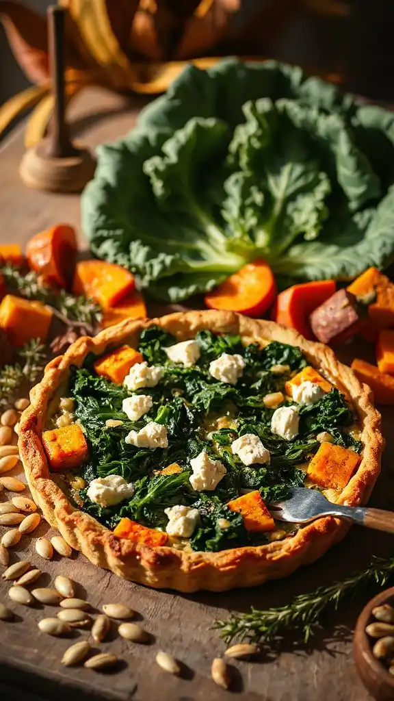 kale goat cheese quiche recipe
