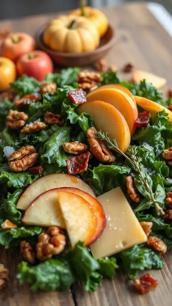 kale salad with apples