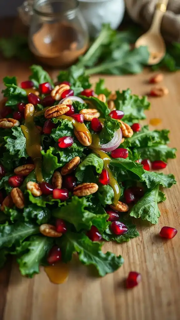 kale salad with pomegranate