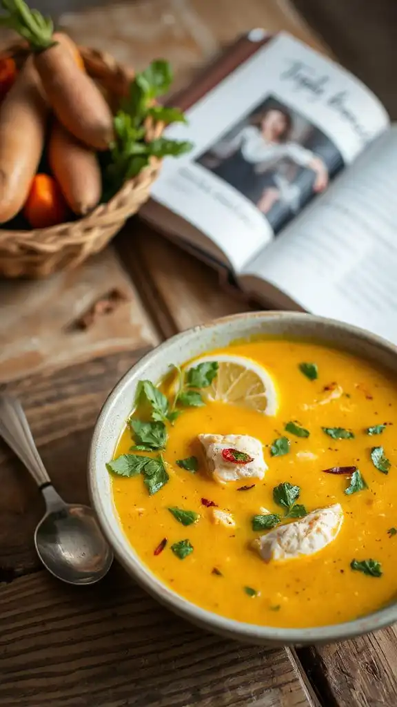 lemon chicken coconut curry soup